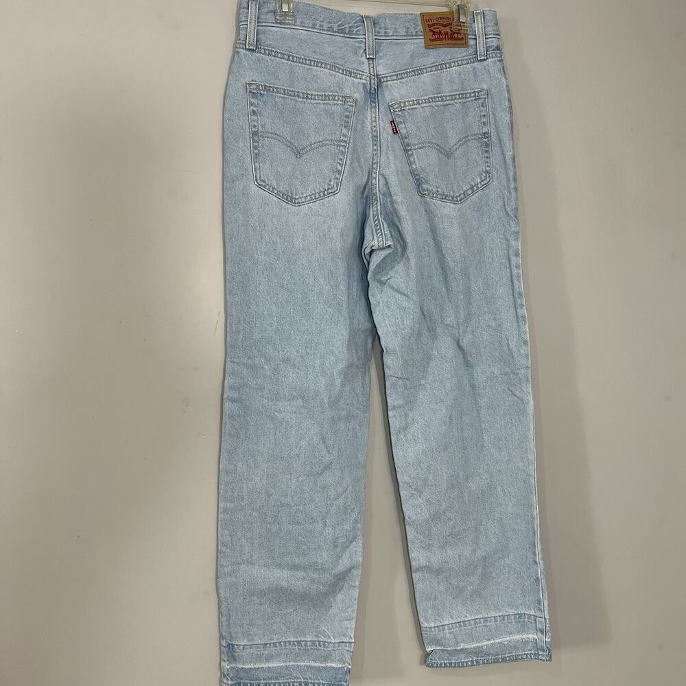 Levis Womens Y2K Style Mid Rise 94s Baggy Wide Leg Jeans Sz 29 Lightwash Skater - Picture 4 of 15